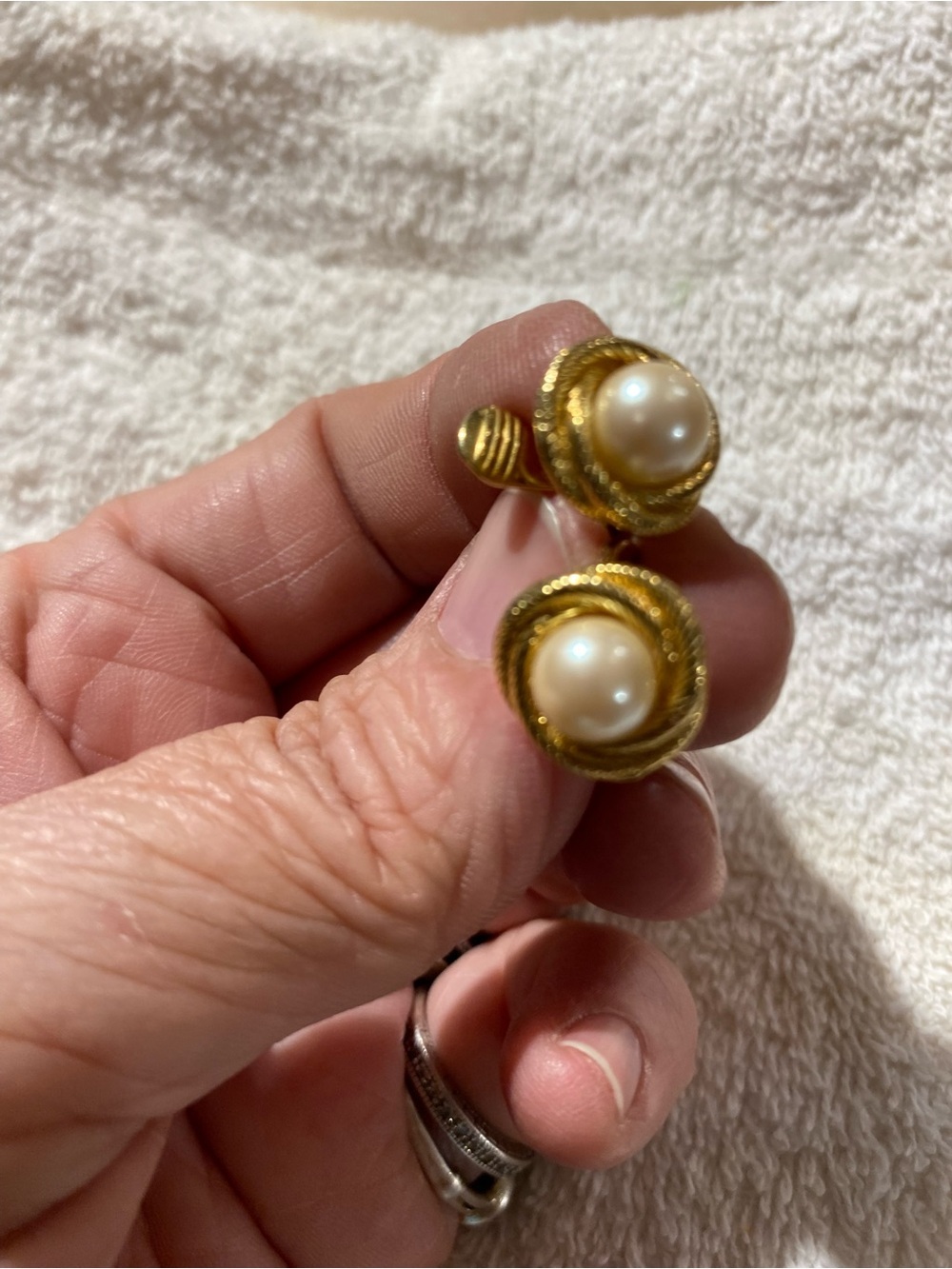 Monet Classic Gold-Tone Faux Pearl Clip-On Earrings (RR)